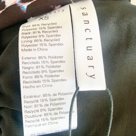 Sanctuary Stay Cool Leopard V-Wire Bralette Women’s Swim Top Size XS - Picture 9 of 11